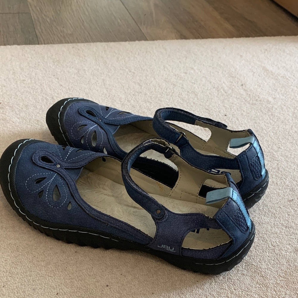 JBU Women's Blue Mary Jane Flats